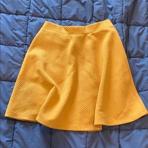 Yellow high-waisted Skater Skirt